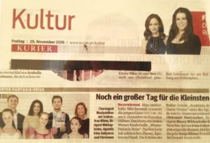 Ballettschule in der "Kurier" Zeitung