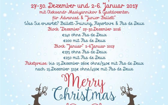 Winters Ballett-Workshop in unserer Ballettschule